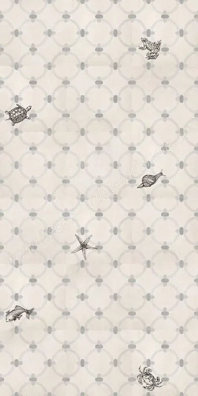 Vives 1900 Dekorfliese 20×20 cm Macaya Humo mehrfarbig