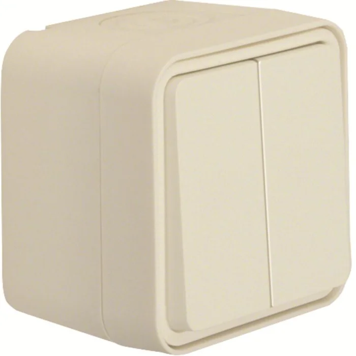 W.1 IP55 Serientaster mit Schließerkontakte polarweiß matt