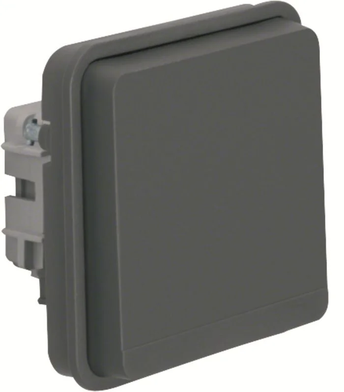 W.1 SD Einsatz mit Schutzkontakt- stift Ap/Up, grau matt