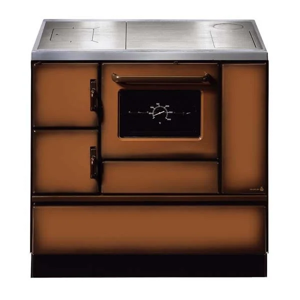 Wamsler Vollherd K 138 S maron Rauchrohranschluss rechts m. Stahlplatte