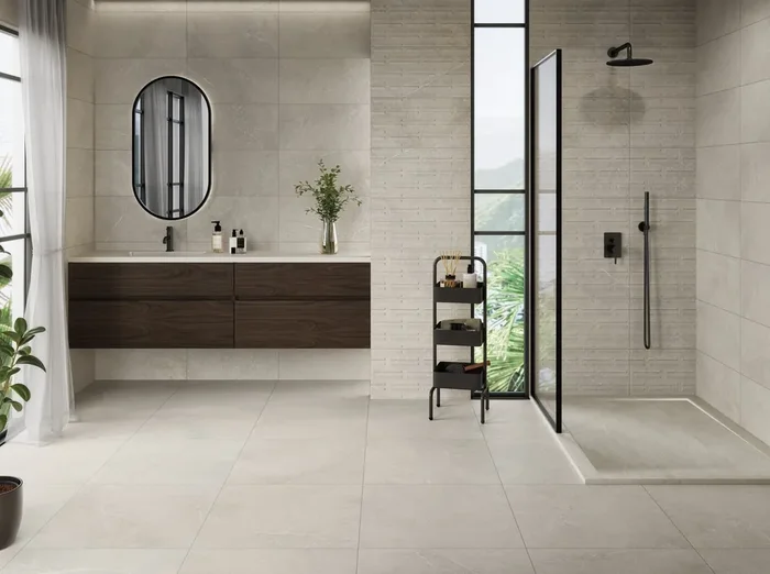 Wandfliese Bavaria Dekor Chain Sand-Beige 30x60cm Matt Rektifiziert