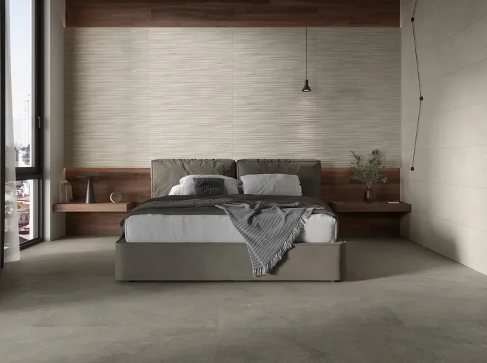 Wandfliese Bavaria Dekor Enea Sand-Beige 40x120cm Matt Rektifiziert