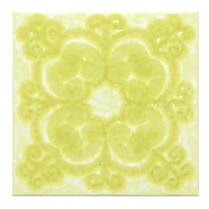 Wandfliese Dekor Agrob Buchtal E1223 weiß grün lime 15×15 cm