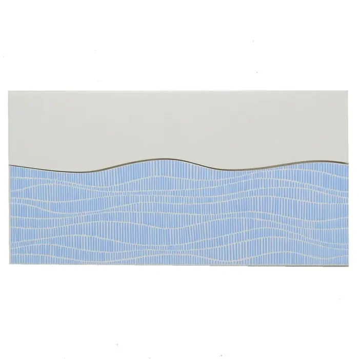 Wandfliese Dekor Steuler Design E1335 26152 Oceans Five blau weiß 25×50 cm I.Sorte