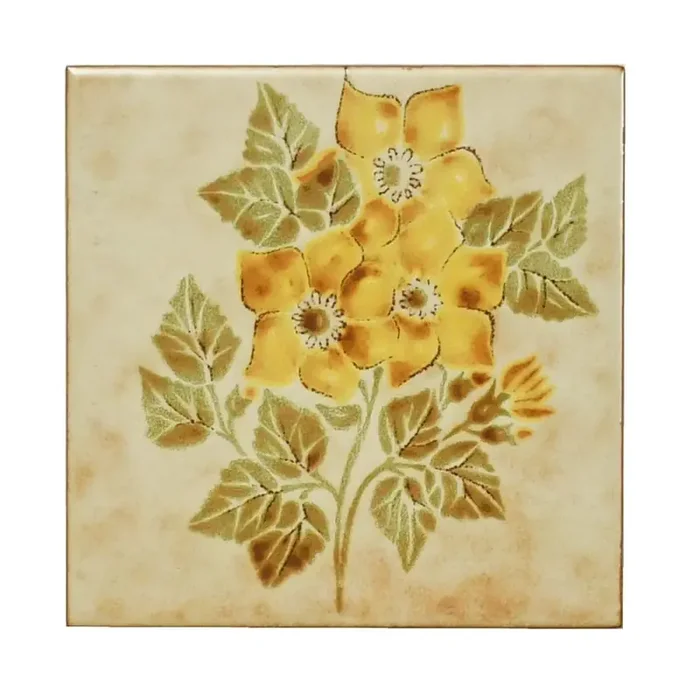 Wandfliese Dekor Villeroy & Boch E3318 ocker beige grün 15×15 cm