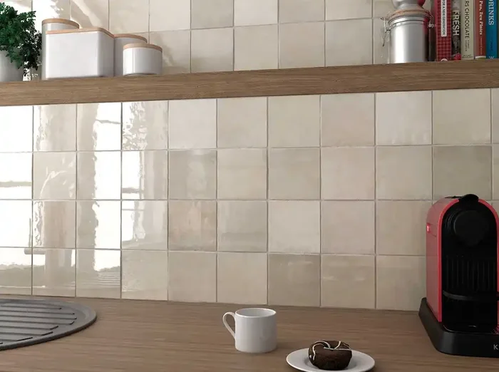 Wandfliese Emilia Ocker Glänzend 13x13cm