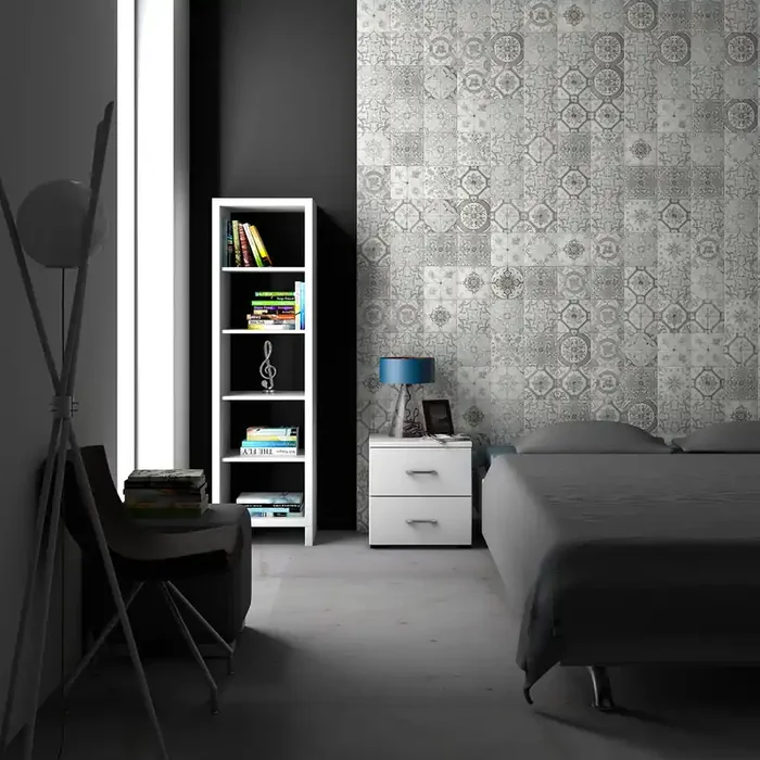 Wandfliese La Vita Grau Glänzend 20x20cm