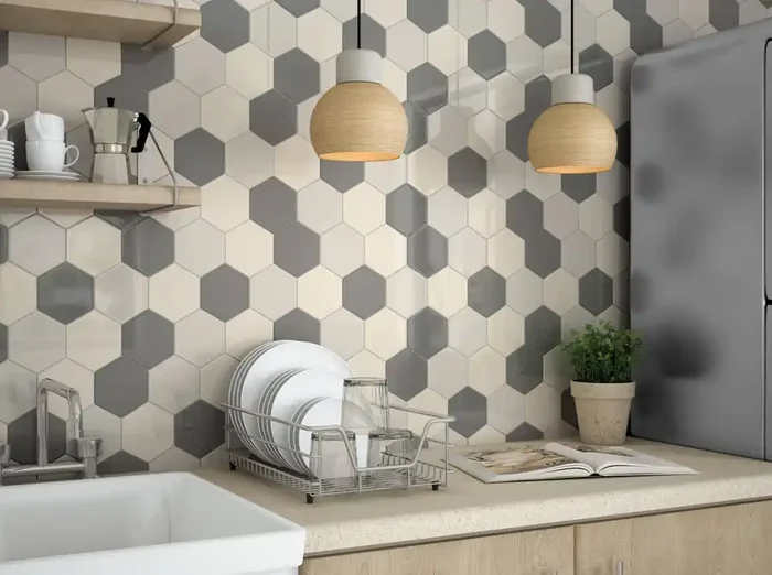 Wandfliese Nikora Hellgrau 10x12cm Restposten 1m²