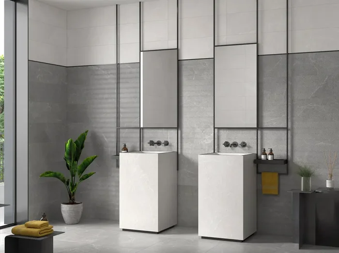 Wandfliese Schirokko Weiß 25x75cm