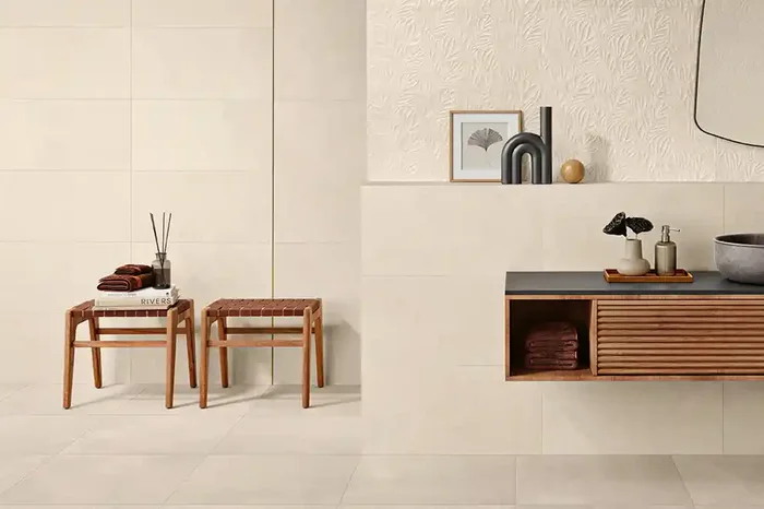 Wandfliese Steinoptik beige 35×100 cm „Sense Beige“ matt