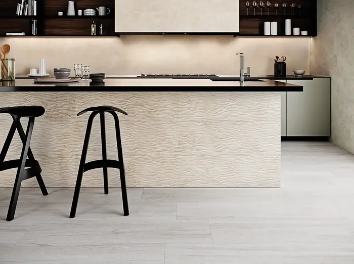 Wandfliese Tokio Dekor Dune Creme 30x90cm Rektifiziert