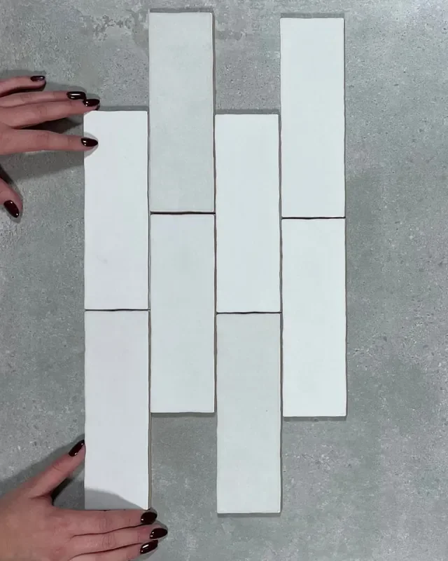 Wandfliesen Arte Weiß 6,5×20 cm Zellige Fliesen White