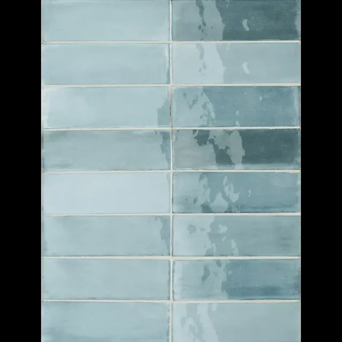 Wandfliesen in Retro Tbrick Format 5,2 x 16 cm Glossy Cerulean