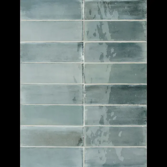 Wandfliesen in Retro Tbrick Format 5,2 x 16 cm Glossy Petroleum