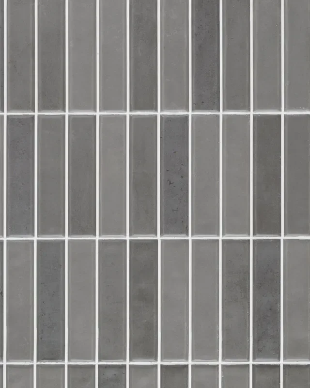 Wandfliesen Stäbchen Grau Matt 10×30 cm Pam Grey