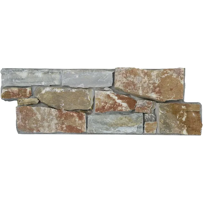 Wandverblender Beige Naturstein auf Zement – – 55×20