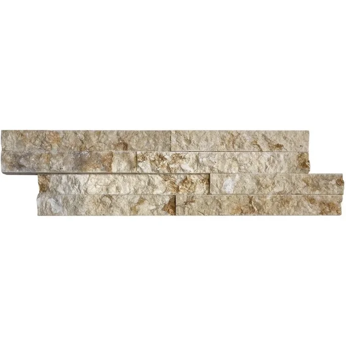Wandverblender Kalkstein Limestone Gold Naturstein – – 40×10