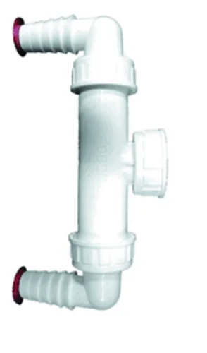 Waschgeräte-Doppelanschluss mit Rückflusssicherung flachdichtend