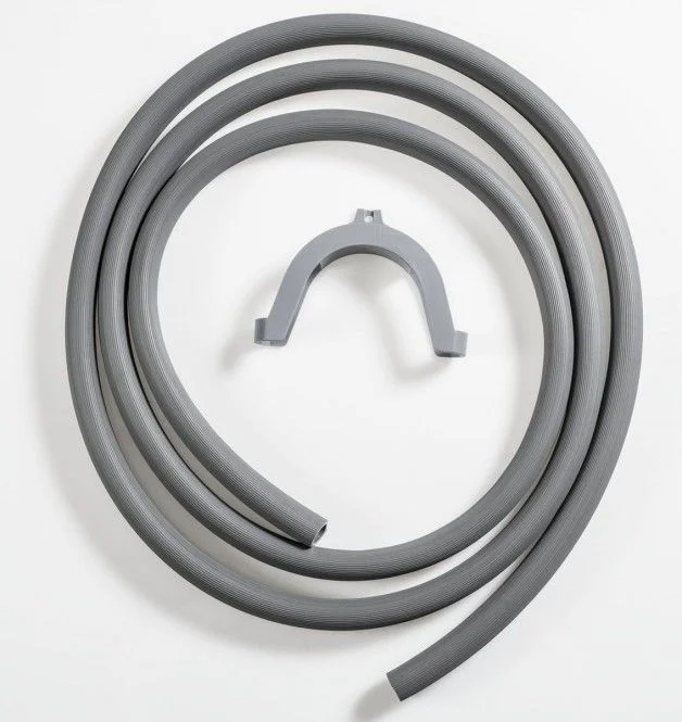 Waschmaschinenablaufschlauch grau max 25° C., DN 19 3/4″, Länge 1,50 mtr.