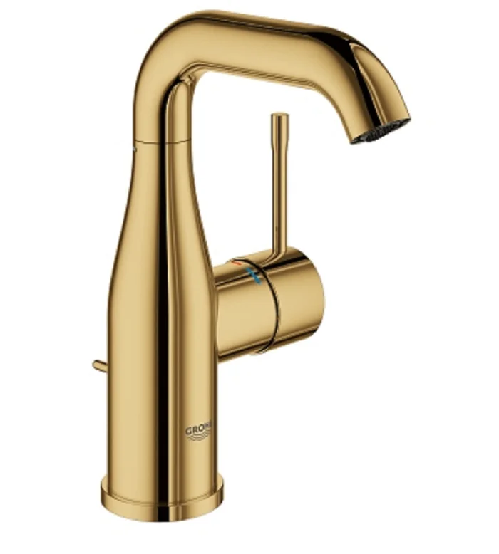 Waschtischmischer Grohe Essence New 23462 mit Hebeventil, Messing poliert