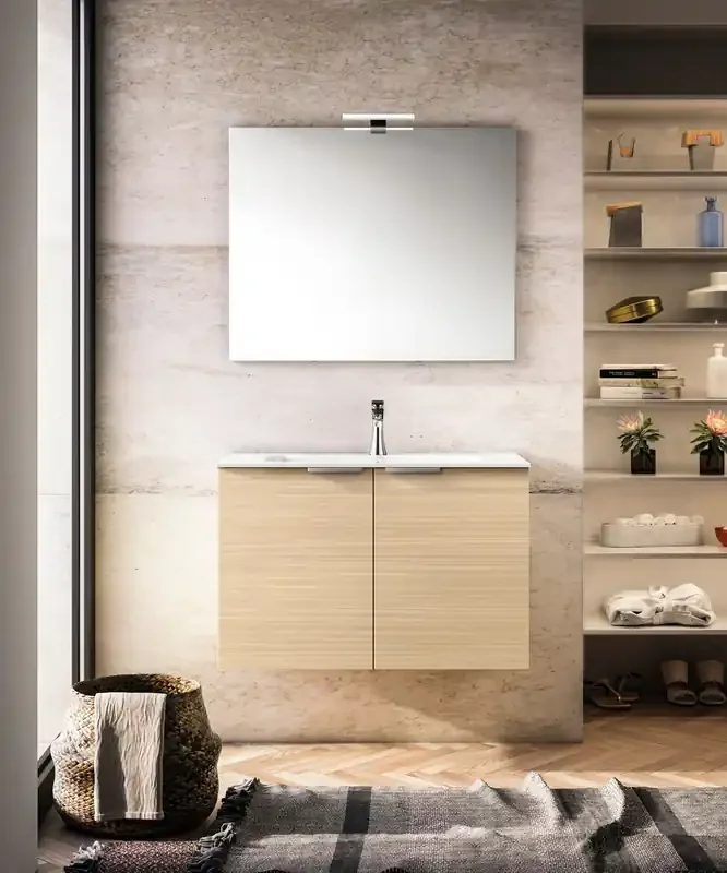 Waschtischunterschrank LIGHT Rovere Nature 80x56x45cm (B/H/T)