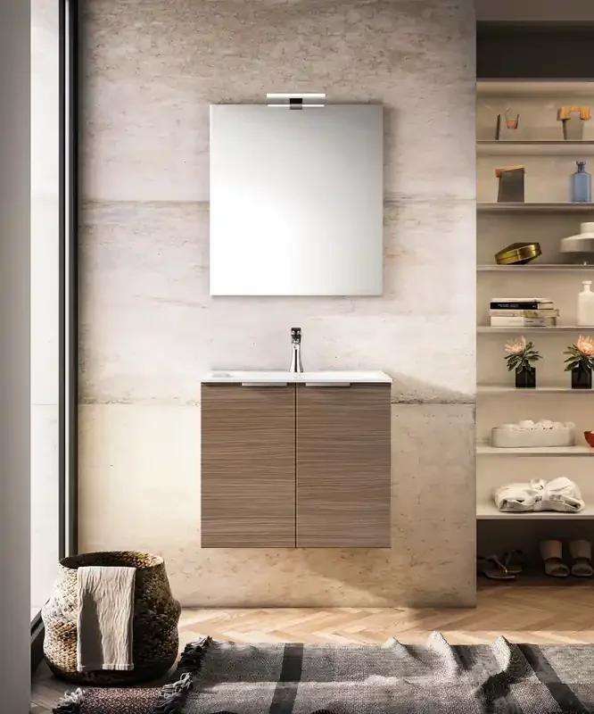 Waschtischunterschrank LIGHT Rovere Tabacco 60x56x45cm (B/H/T)