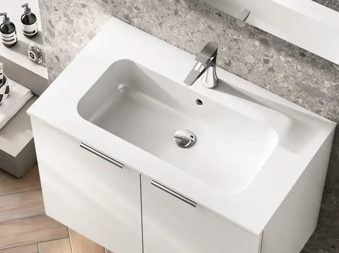 Waschtischunterschrank LIGHT Weiß Matt 70x56x45cm (B/H/T)