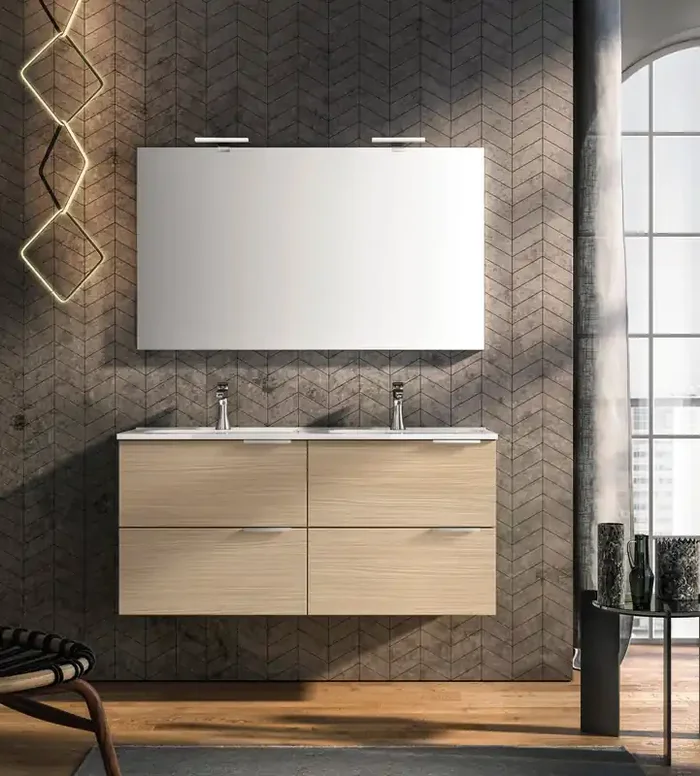 Waschtischunterschrank SUN Rovere Nature 120x56x45cm (B/H/T)