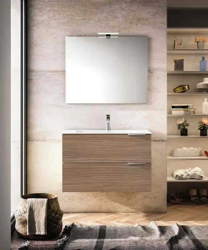 Waschtischunterschrank SUN Rovere Tabacco 80x56x45cm (B/H/T)