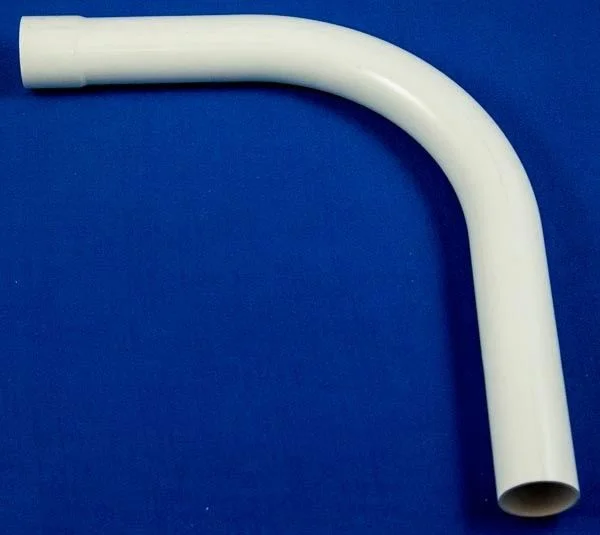 WC Spülrohrbogen 90° Kunstoff weiss 28/26 mm, für Druckspüler 3/4″