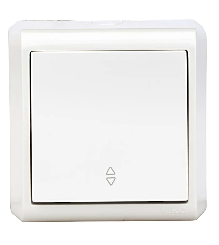 Wechselschalter, Schraubklemme, IP20, weiß, Aufputz