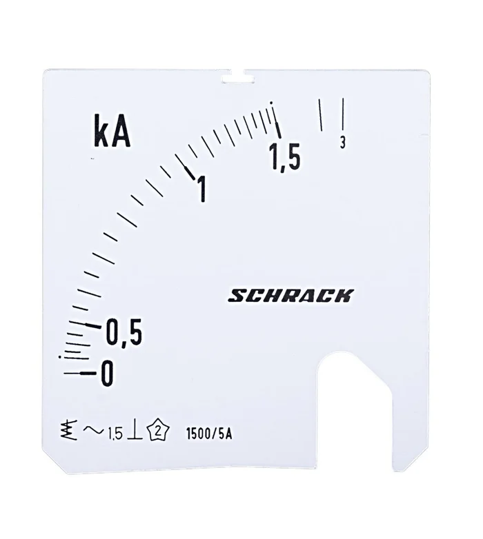 Wechselskala, 72x72mm, 1500/3000/5A AC