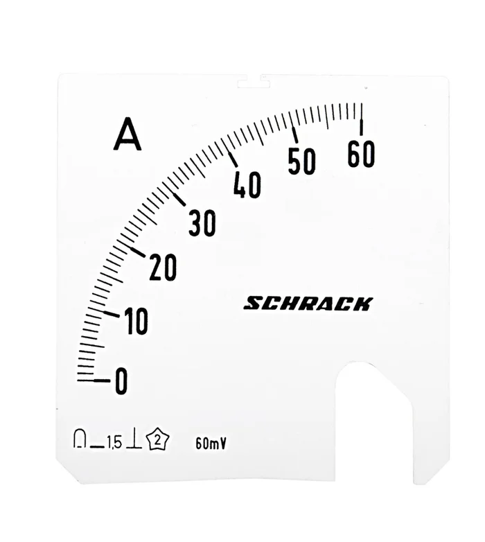 Wechselskala, 72x72mm, 60A DC