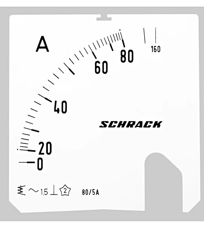 Wechselskala, 72x72mm, 80/160/5A AC