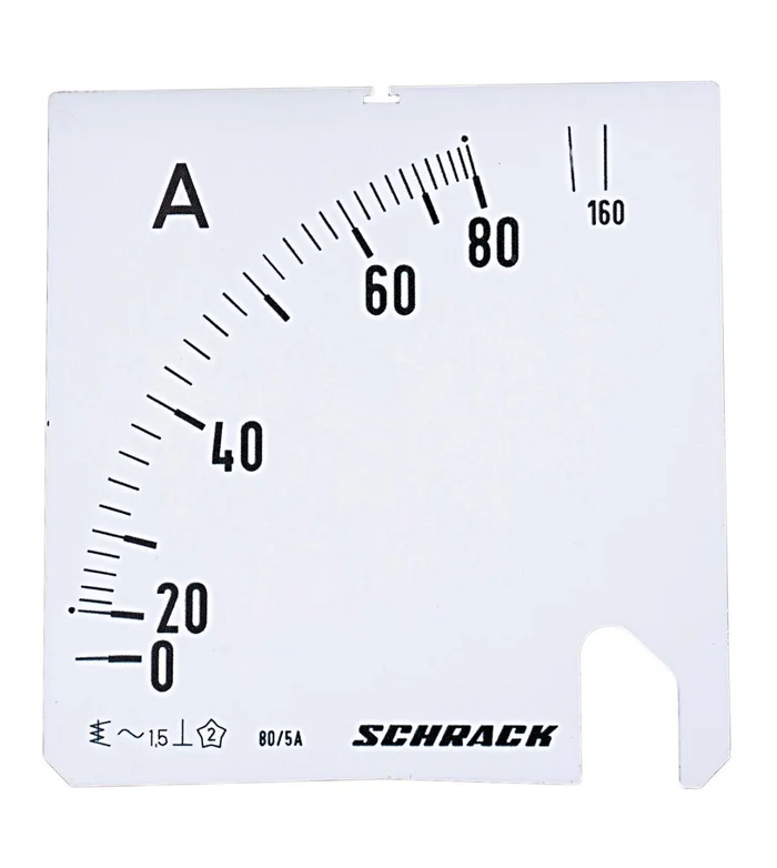 Wechselskala, 96x96mm, 80/160/5A AC
