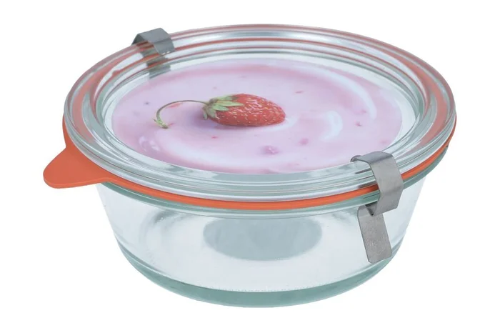 WECK Gourmetglas 300 ml ,Glasdeckel,Gummiring,K