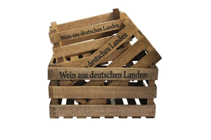 Wein-/Holzkisten Set, 35,5 x 21 x 19,5 cm, 3-tlg.