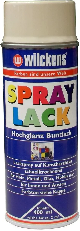 Wilckens Spray Lack hochglanz, 400 ml (hellelfenbein) RAL 1015