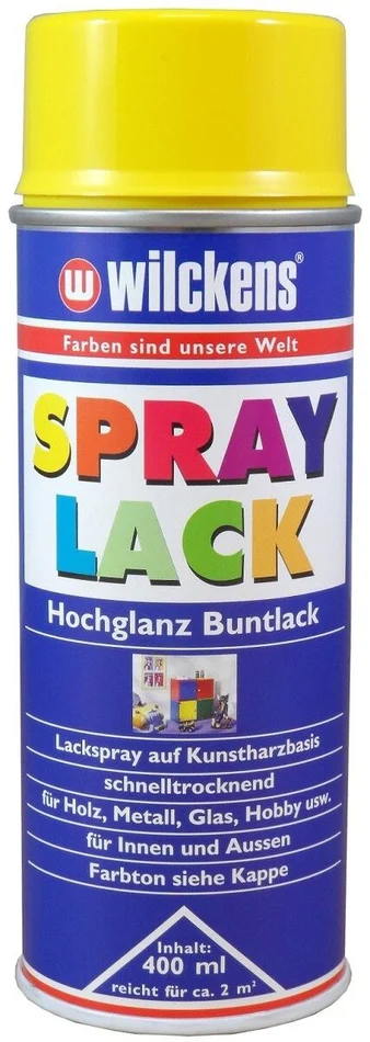 Wilckens Spray Lack hochglanz, 400 ml (rapsgelb) RAL 1021