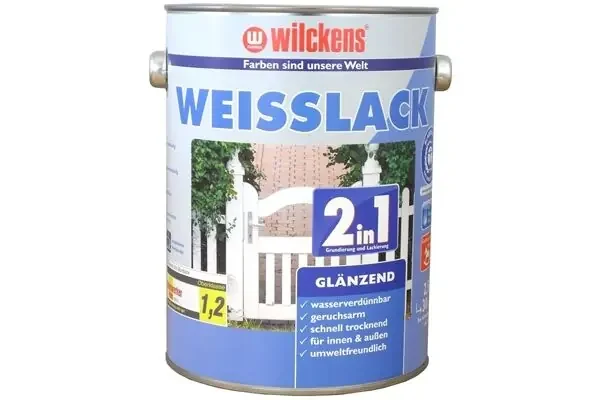 Wilckens Weisslack 2in1 glänzend, 2,5 L (weiß)