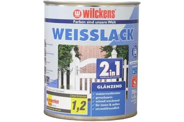 Wilckens Weisslack 2in1 glänzend, 750 ml (weiß)