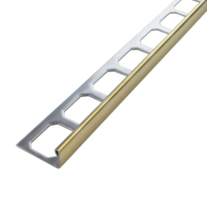 Winkelabschlussprofil Edelstahl Gold Glänzend H 8mm L 2,7m