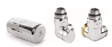 Winkeleck-Thermostatventil rechts, chrom