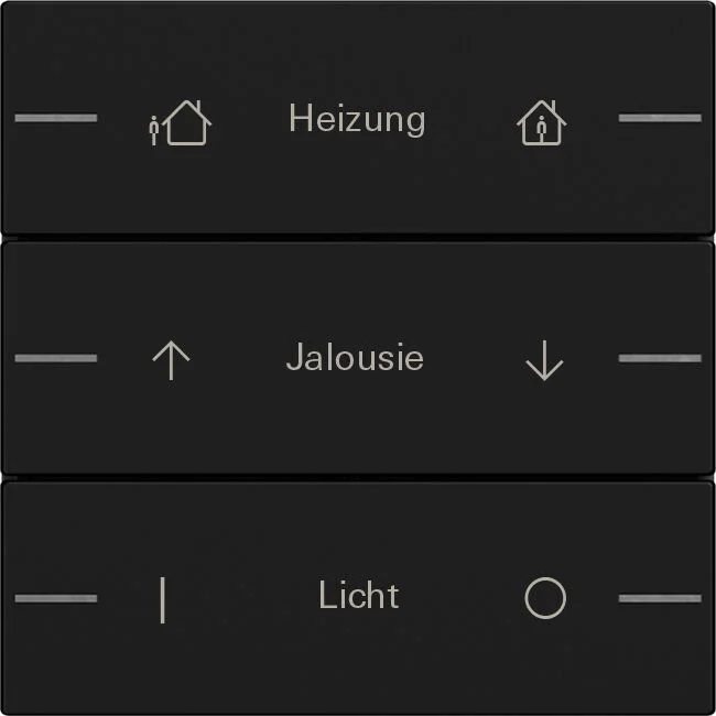 Wippenset 3f indiv. Tastsens.4 System 55 Schwarz m