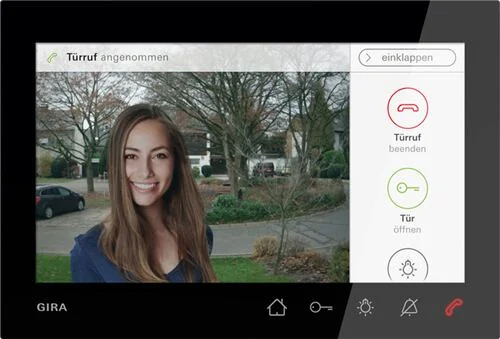 Wohnungsstation Video AP 7 Türko Schwarz System 55 schwarz matt