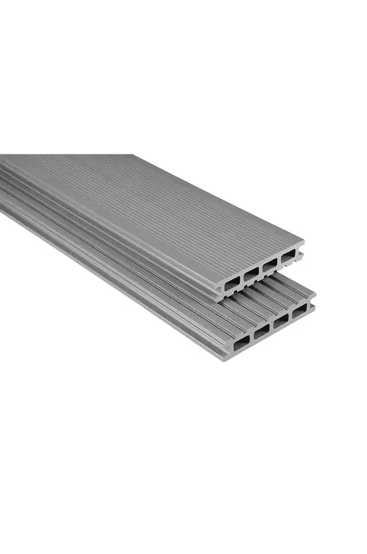 WPC Hohlkammerdiele 26 x 145 mm 300 cm Grau mattiert