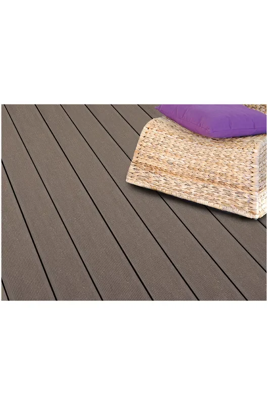 WPC Hohlkammerdiele 26 x 145 mm 300 cm Schokobraun gebürstet