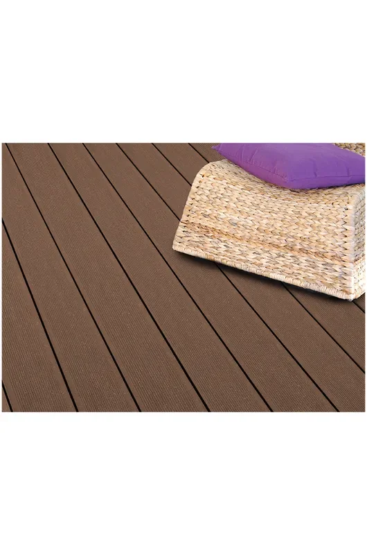 WPC Hohlkammerdiele 26 x 145 mm 500 cm Braun gebürstet