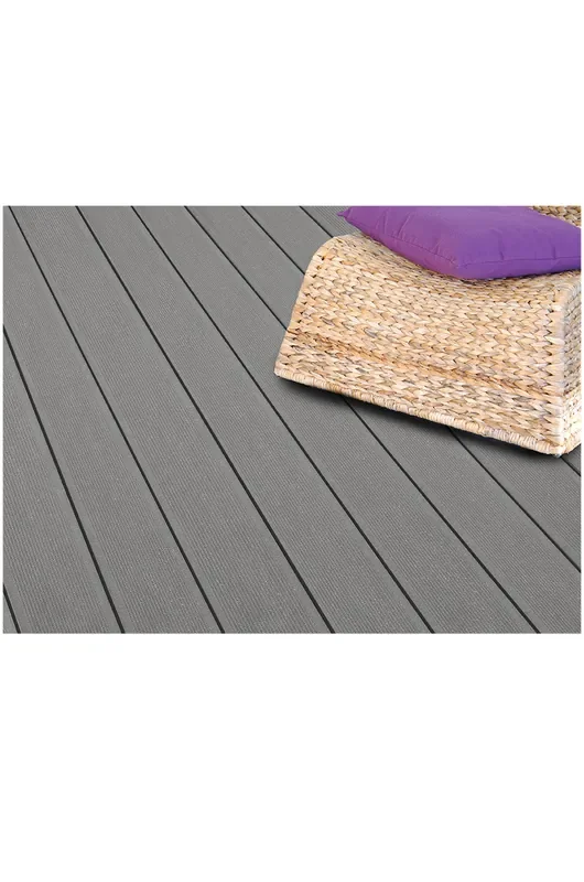 WPC Hohlkammerdiele 26 x 145 mm 500 cm Grau gebürstet