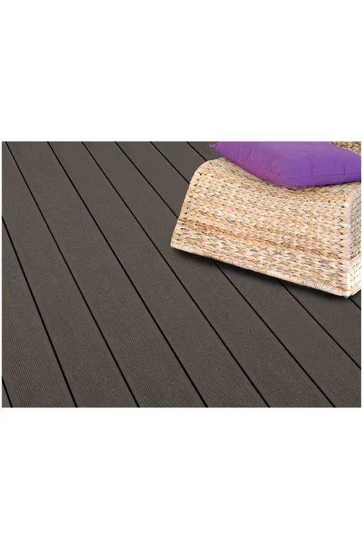 WPC Hohlkammerdiele 26 x 145 mm 500 cm Graubraun gebürstet